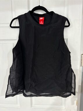 Nike Black Women's Layered Sheer Workout Tank